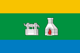 Рудокопная шахта и плавильная печь - флаг и герб Екатеринбурга
