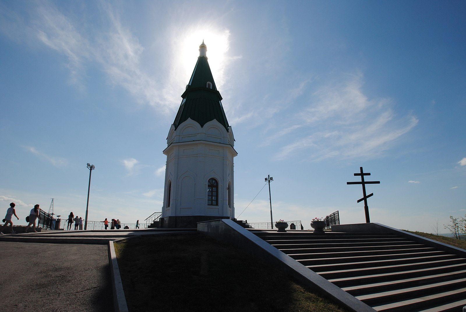 Покровская гора Красноярск ночью